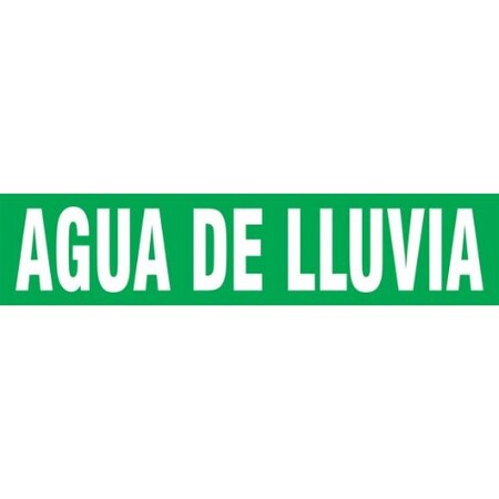 Accuform SPANISH PIPE MARKER AGUA DE LLUVIA SHRPK595STF SHRPK595STF